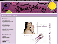 Tablet Screenshot of creationsmarie-soleil.blog4ever.com