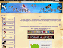 Tablet Screenshot of deplumeenplume.blog4ever.com