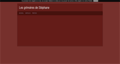 Desktop Screenshot of lesgrimoiresdestephane.blog4ever.com