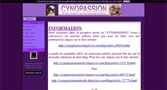 Desktop Screenshot of cynopassionsuite.blog4ever.com