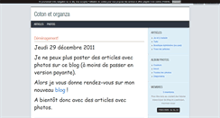 Desktop Screenshot of cotonetorganza.blog4ever.com