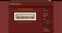 Desktop Screenshot of lecoeurdesours.blog4ever.com