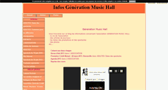 Desktop Screenshot of generationmusichall.blog4ever.com