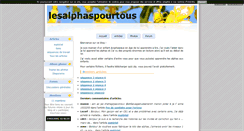 Desktop Screenshot of lesalphaspourtous.blog4ever.com