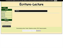 Tablet Screenshot of ecriture-lecture.blog4ever.com